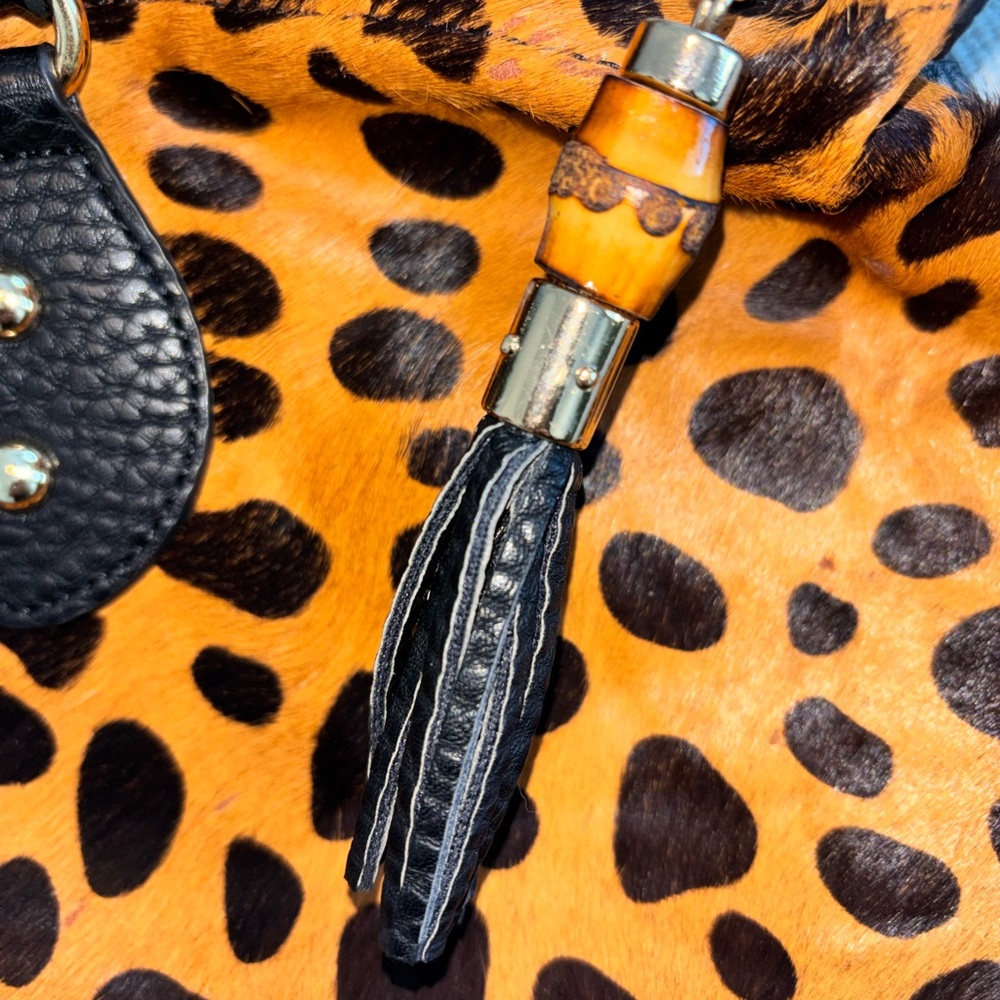 Pony Hair Leopard/Cheetah Print Travel/Gym Statement Tote by Toss Designs - Picture 11 of 16